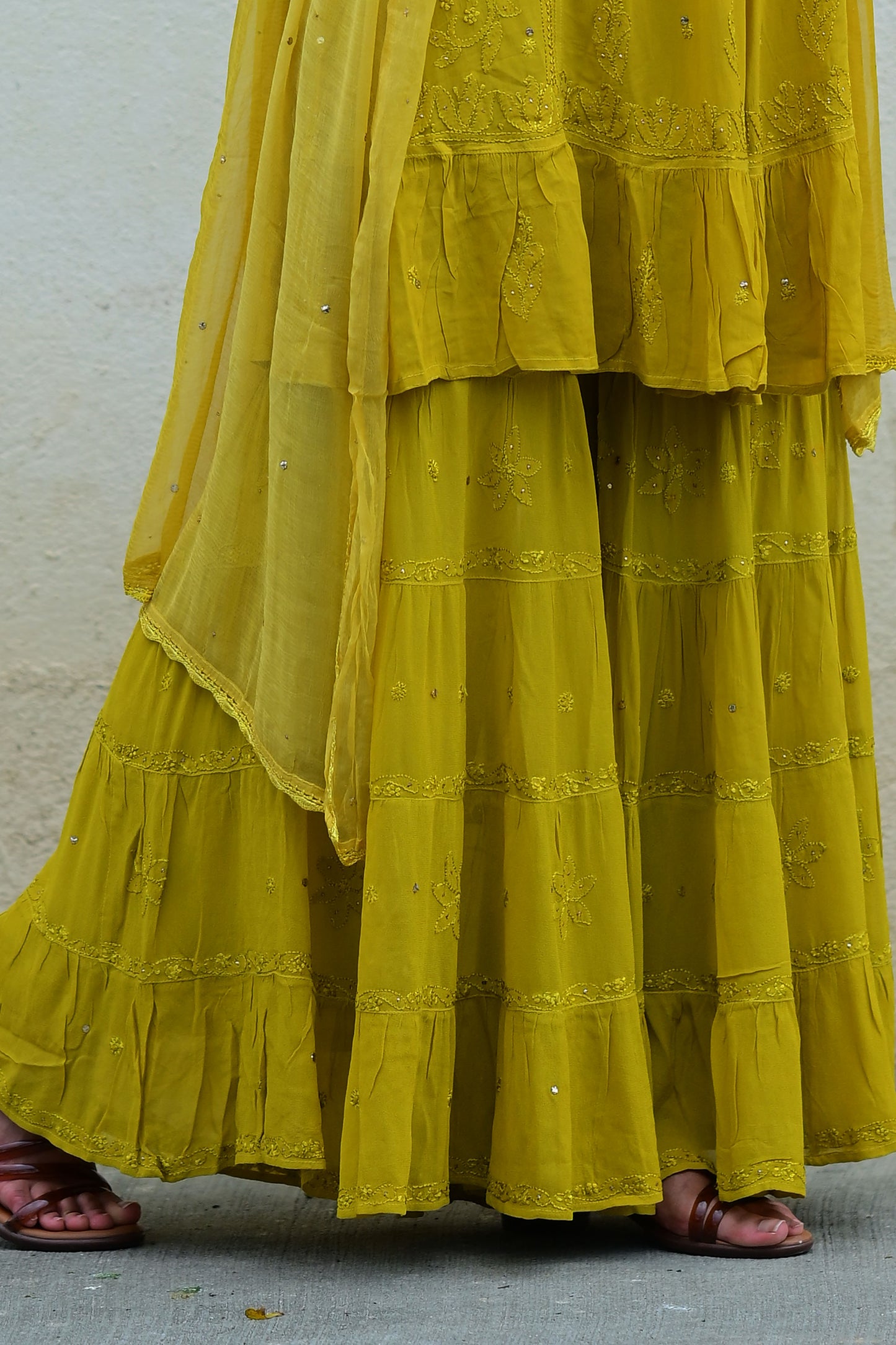 Ombre Kurta Sharara Set – Flared 3-Piece Ethnic Wear